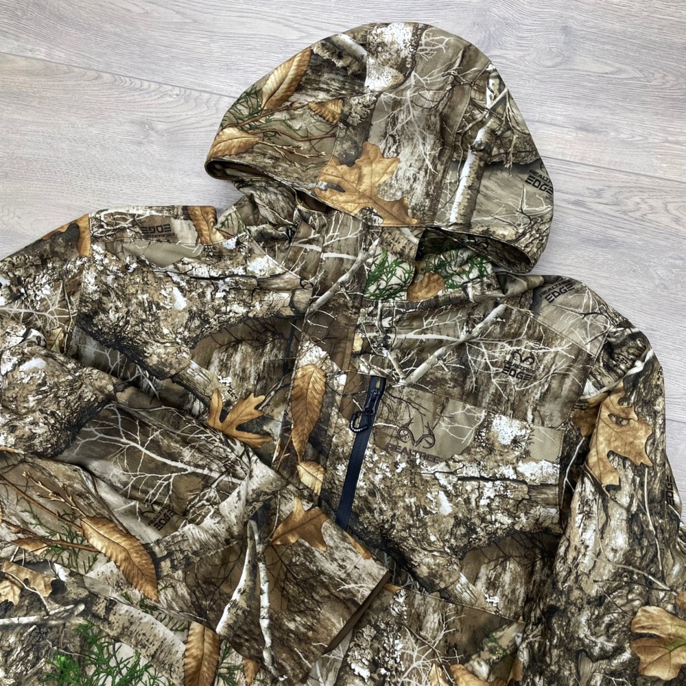 Realtree Hunting Jacket Mens 2XL Camo RT Edge WJ10001 Hooded Realtree Xtra